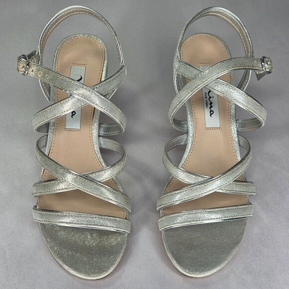 NWOT Nina Genaya Womens Strappy Evening Sandals - Picture 2 of 8
